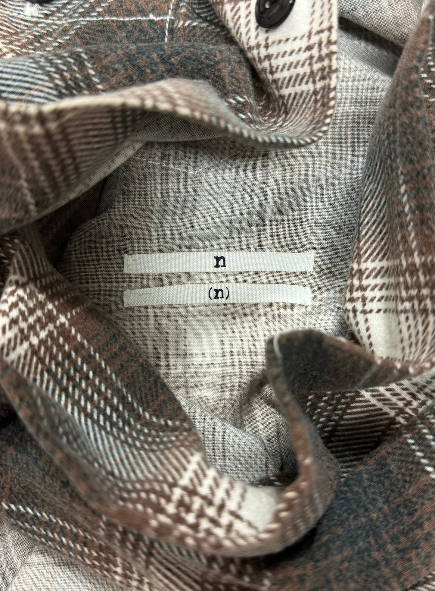 Number (N)ine ‘Shadow Plaid’ Brown/Black Flannel