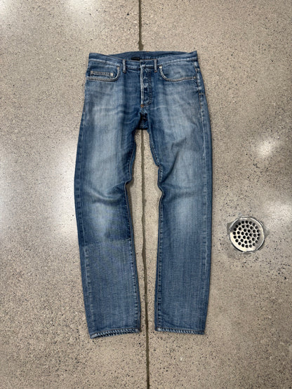 Dior Homme Light Wash Blue Faded Skinny Denim