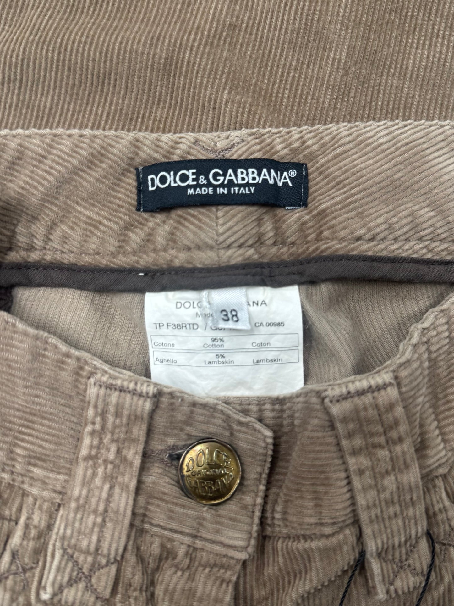 2000s Dolce & Gabbana ‘D&G’ Flared Corduroy Pants