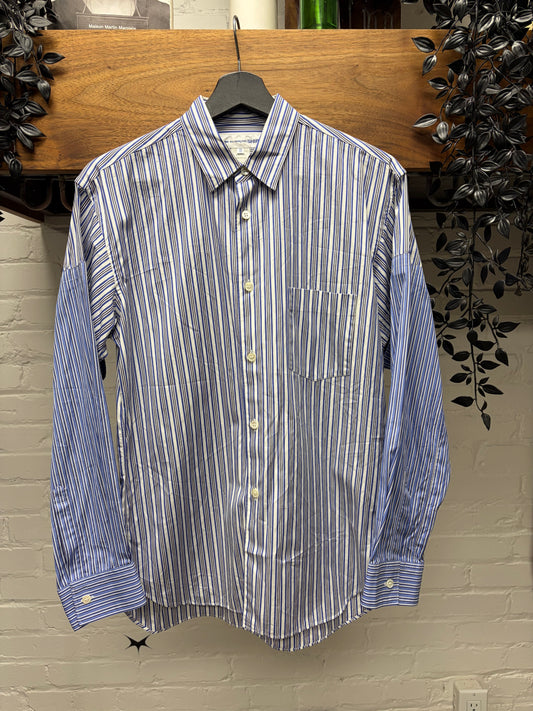 Comme Des Garçons Shirt Pinstripe Reconstructed Button Up Shirt