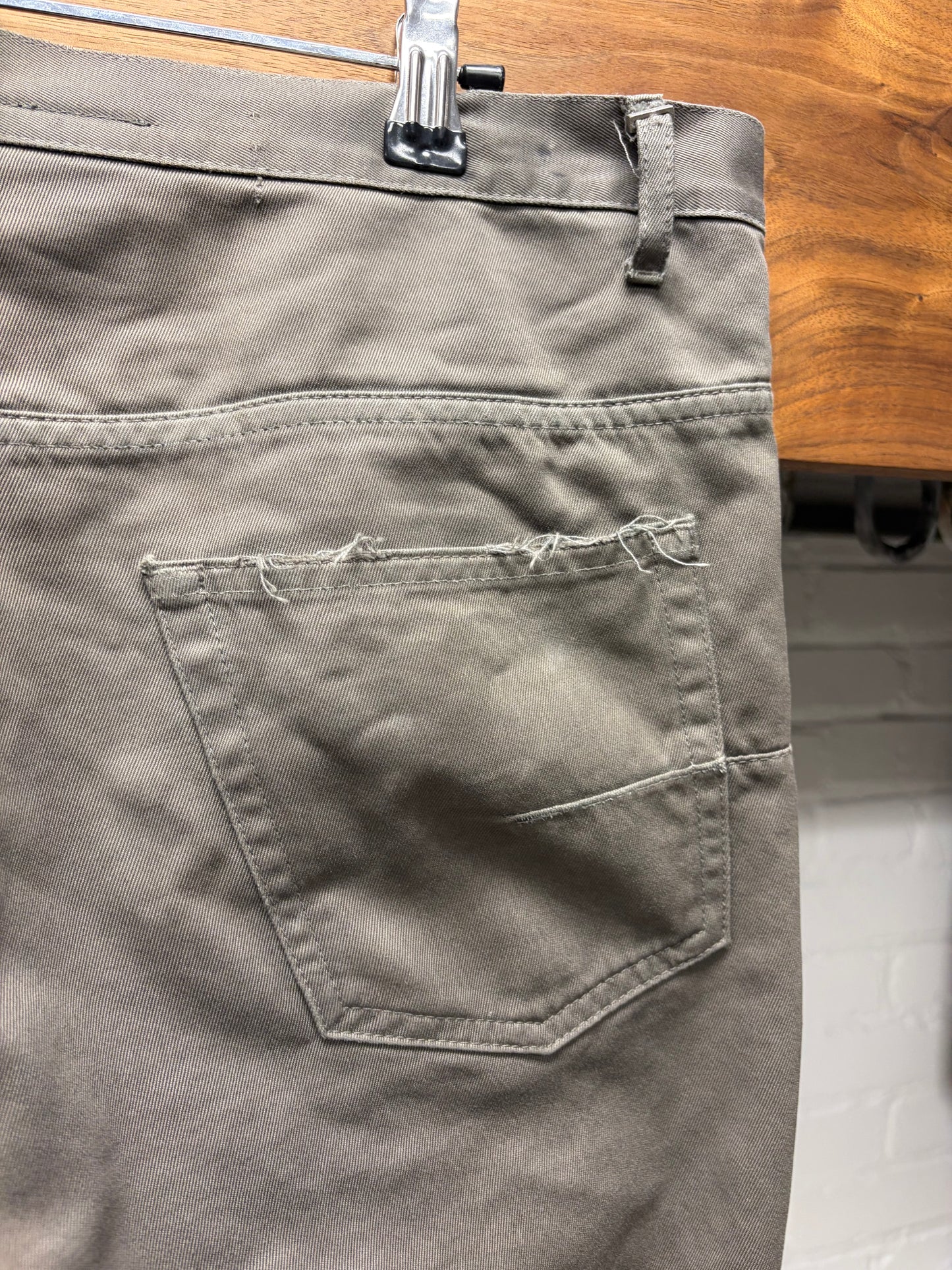 Dior Homme Brown Distressed Skinny Jeans