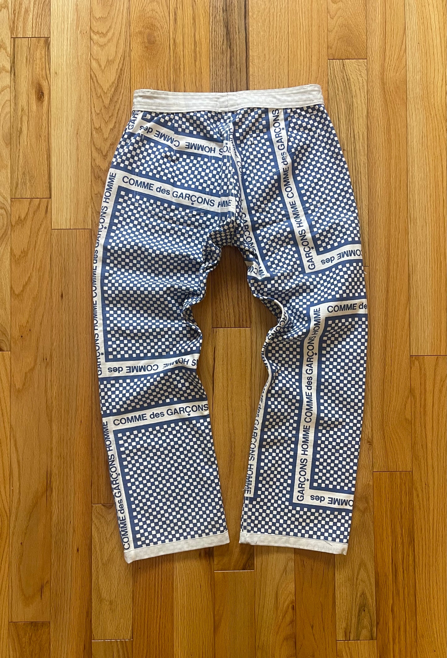 SS2004 Comme Des Garçons Homme ‘Inside Out’ Checkerboard Pants