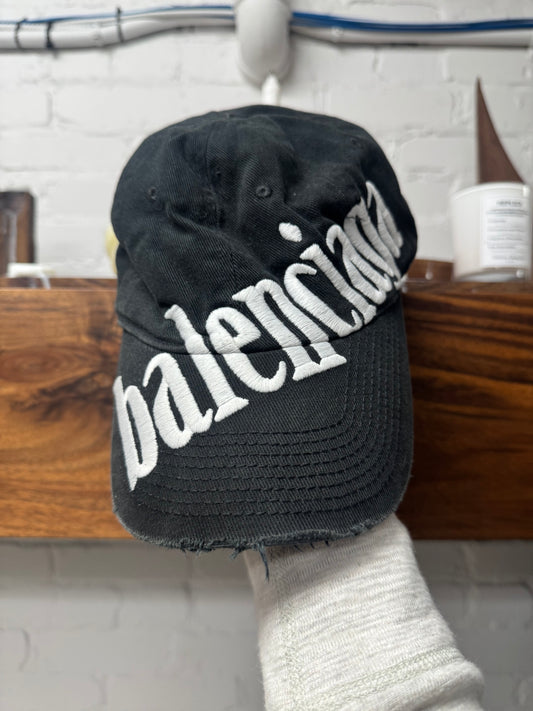 Balenciaga ‘Spiral’ Embroidered Logo Strap-Back Baseball Hat