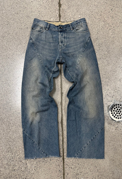 2000s Rick Owens ‘Spiral’ DRKSHDW Dirt Wash Denim
