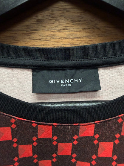 2010s Givenchy by Ricardo Tisci ‘Trompe ‘L’œil’ Scarf Draped Short Sleeve Cotton T-Shirt