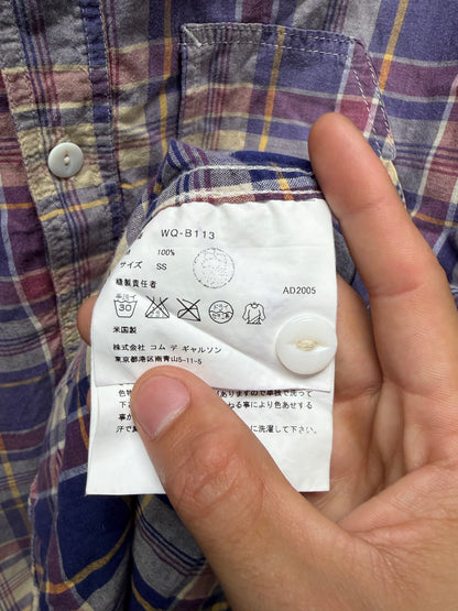 SS2006 Junya Watanabe x Post Overalls Gingham Plaid Short Sleeve Button Up Shirt