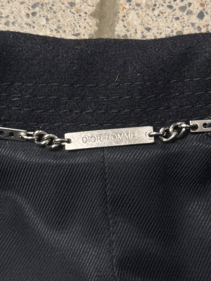 AW2008 Dior Homme by Hedi Slimane Cropped Wool Peacoat