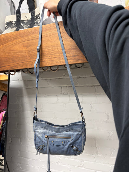 Balenciaga ‘Hip Motocross’ Classic Blue Crossbody Side Bag