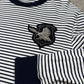 Balmain ‘Eagle’ Crest Patch Striped Black/White Knit Sweater