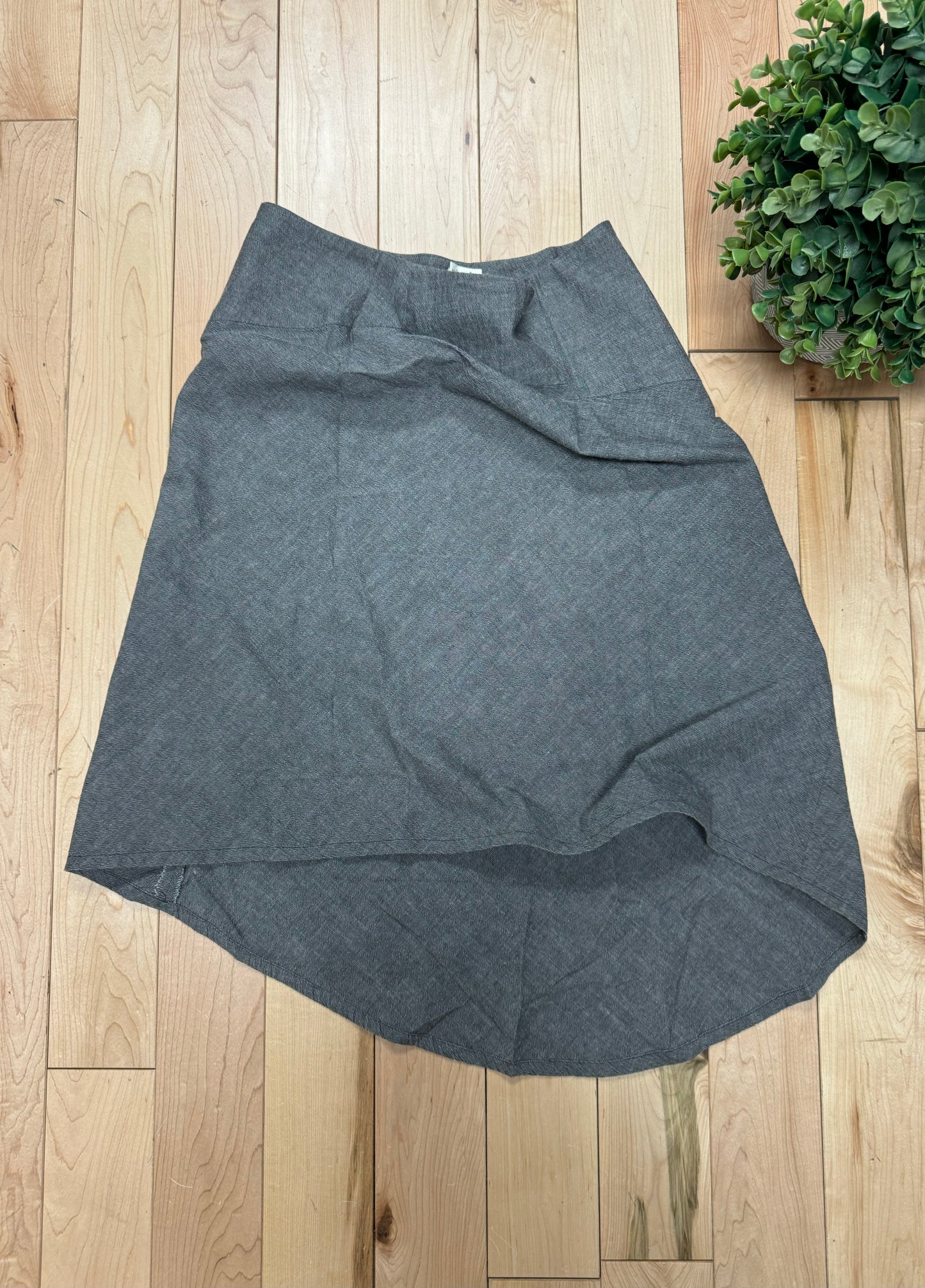 Veronique Branquinho Asymmetric Grey Wool Skirt