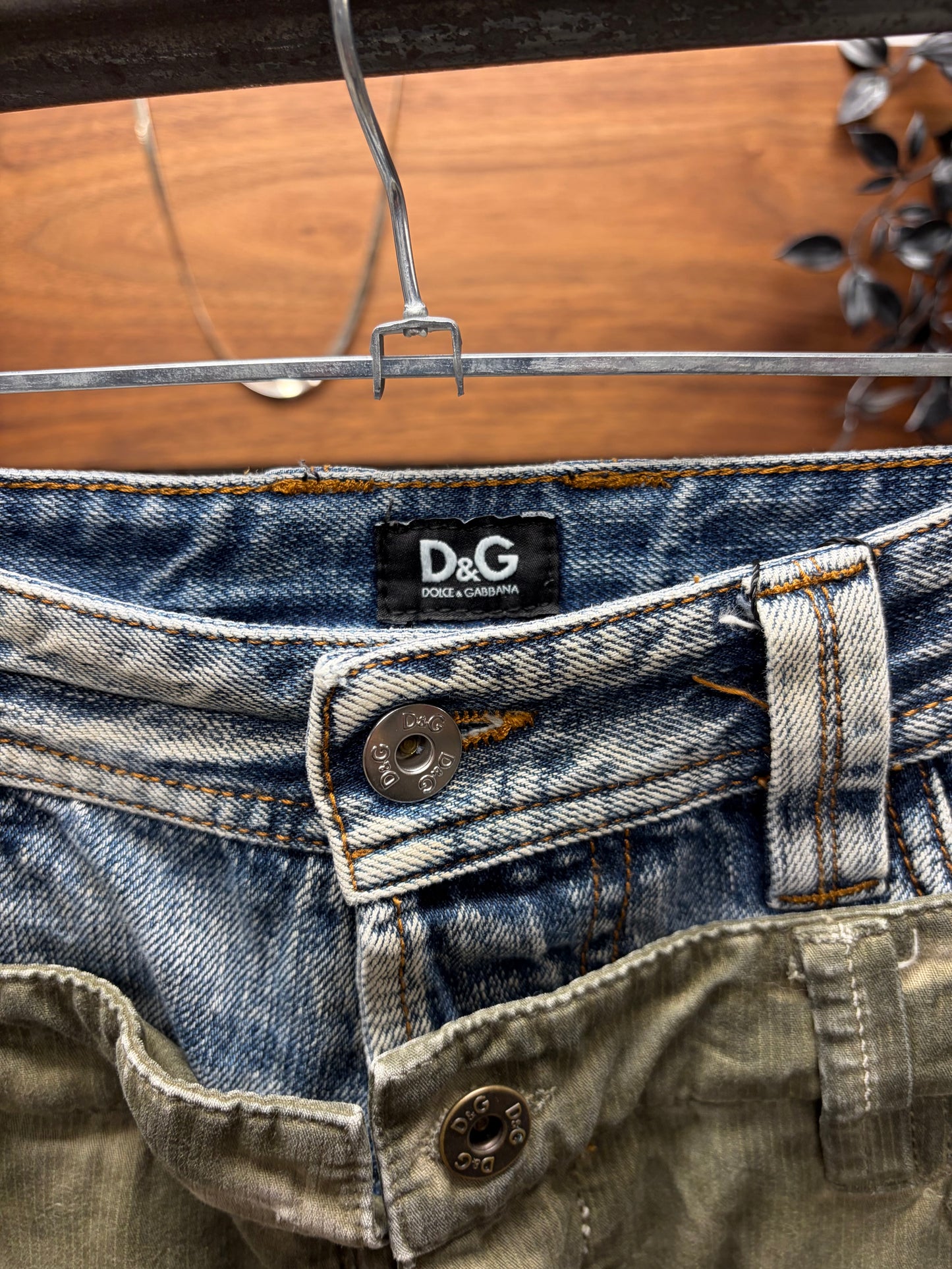 2000s Dolce & Gabbana ‘Double Layered’ Denim Cargo Shorts