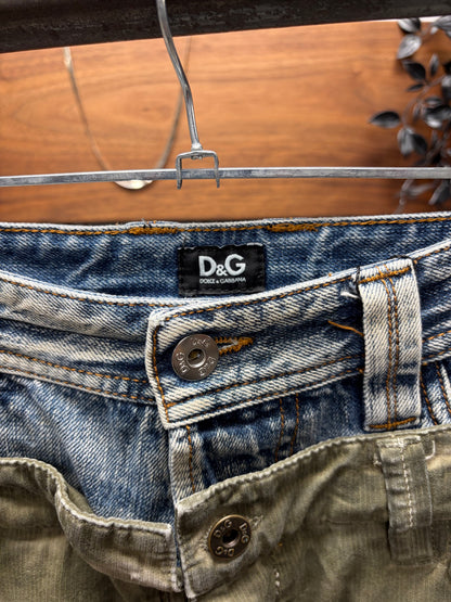 2000s Dolce & Gabbana ‘Double Layered’ Denim Cargo Shorts