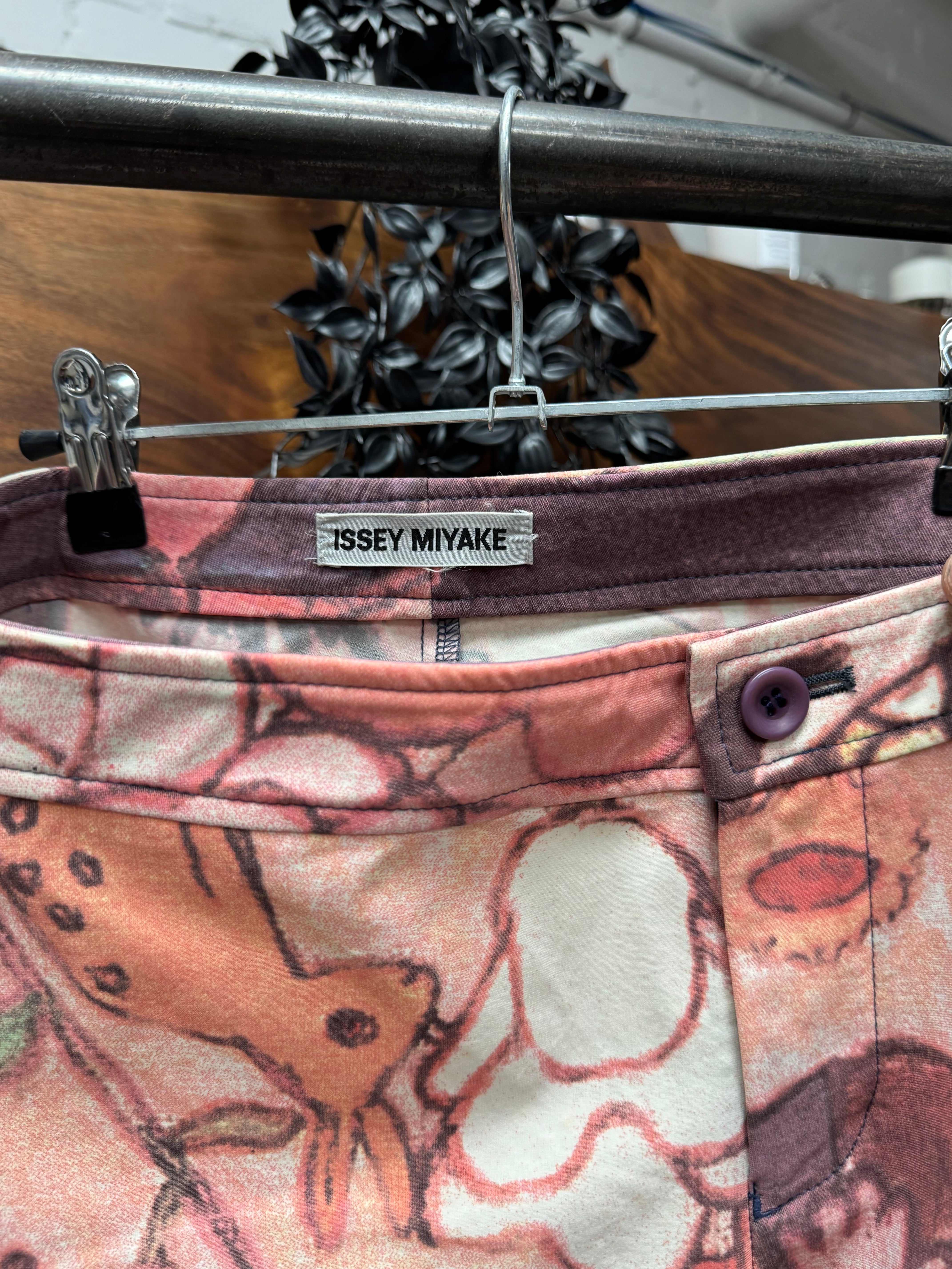 AW2004 Issey Miyake x Aya Takano Pink Flared Leg Pants