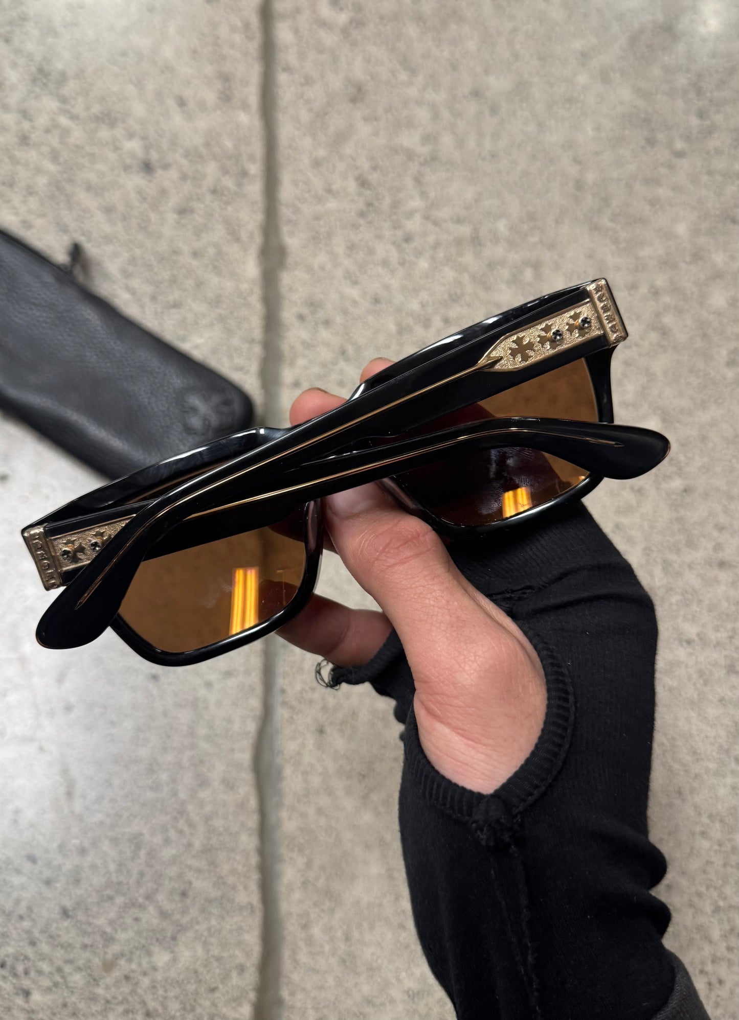 Chrome Hearts ‘MIDIXATHRILL I’ 18 Karat Gold Sunglasses