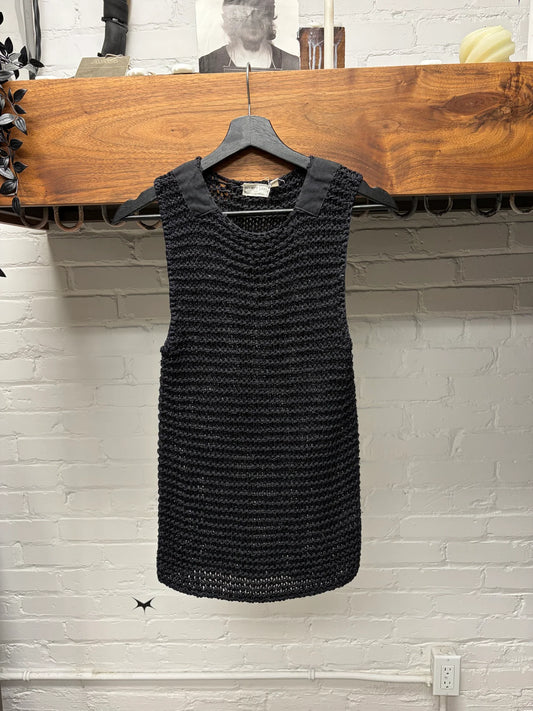 Vintage Helmut Lang Black Wool ‘Bulletproof’ Knit Vest