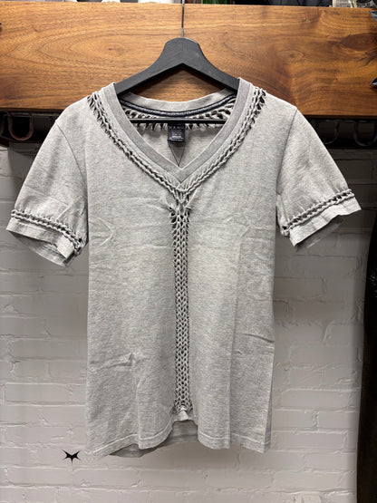 SS2007 Number (N)ine ‘Rope Woven’ Grey Short Sleeve Shirt