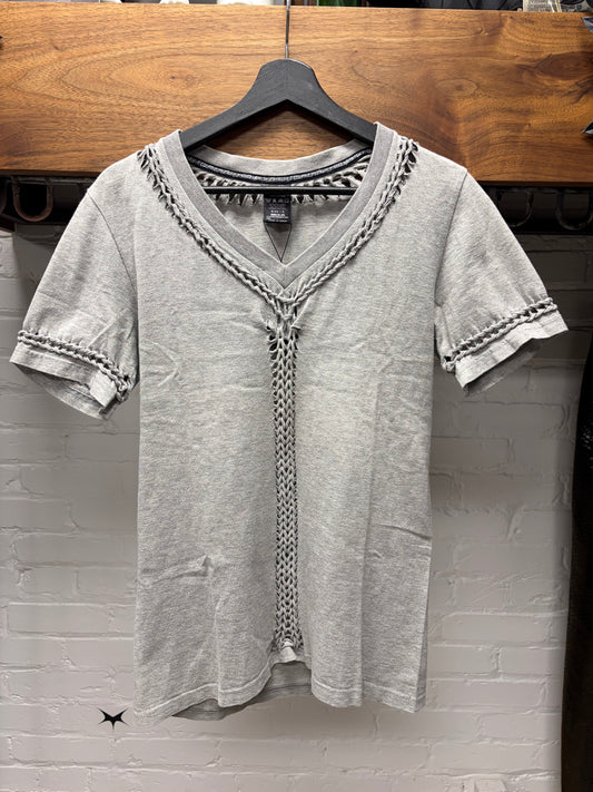 SS2007 Number (N)ine ‘Rope Woven’ Grey Short Sleeve Shirt