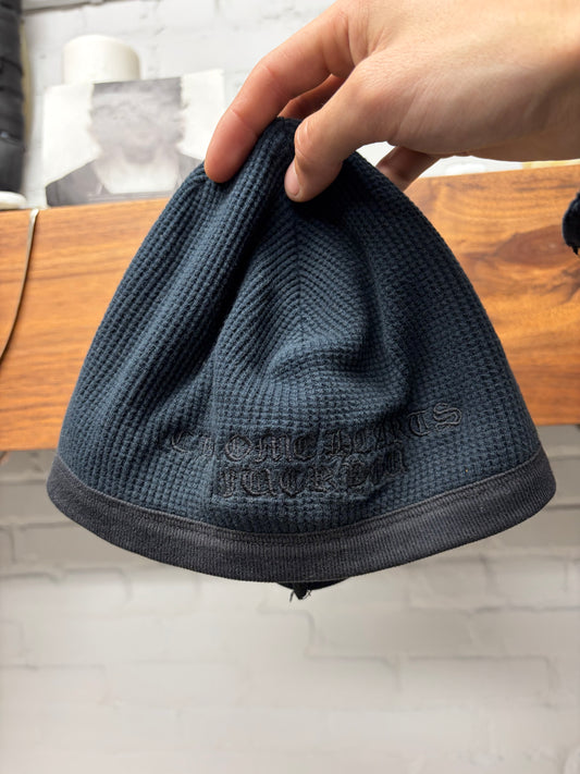 Vintage 90s Chrome Hearts ‘Fuck You’ Black Thermal Skull Cap