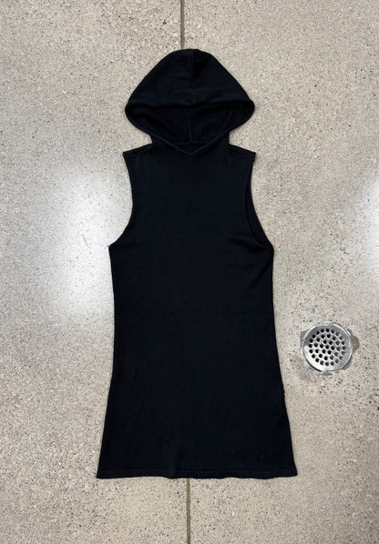 2000s Rick Owens Olmar & Mirta Knit Sleeveless Hoodie