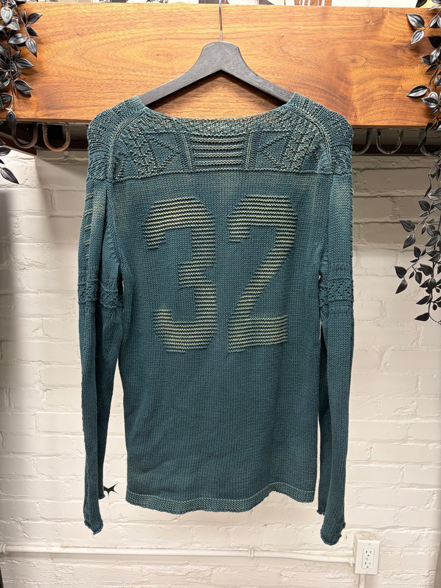 Kapital Sun Faded Blue/Yellow ‘Jersey’ Knit Sweater