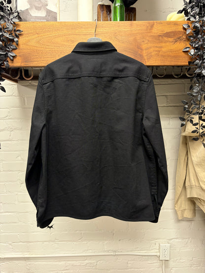 Givenchy ‘4G Logo’ Black/Silver Rivet Button Snap Denim Overshirt