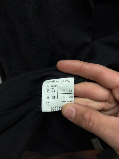 Early 2000s Rick Owens O&M Era Leather Sleeve Hook Closure Top