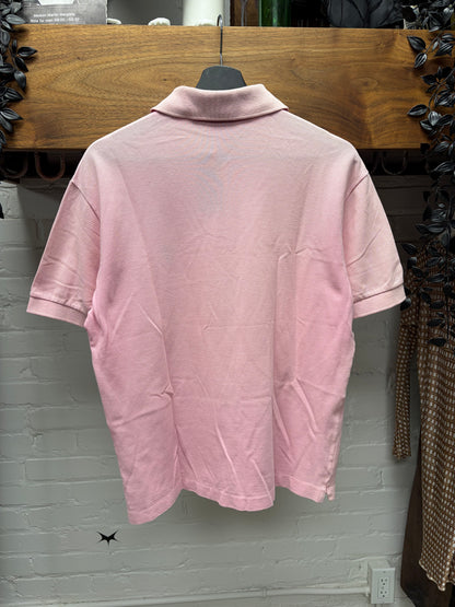 2000s Gucci Pink ‘Crest’ Embroidered Logo Polo