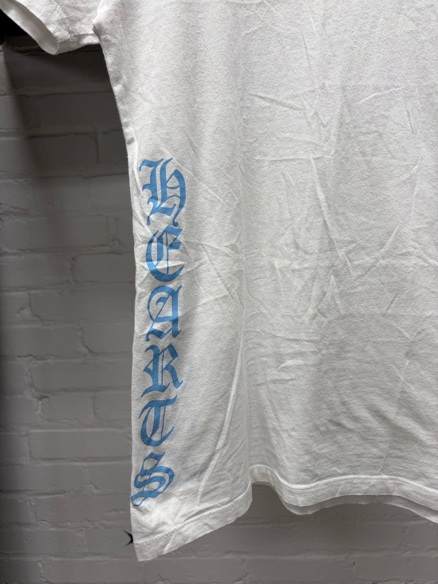 Chrome Hearts Blue/White Scroll Logo T-Shirt