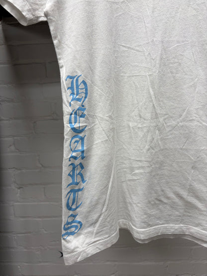 Chrome Hearts Blue/White Scroll Logo T-Shirt