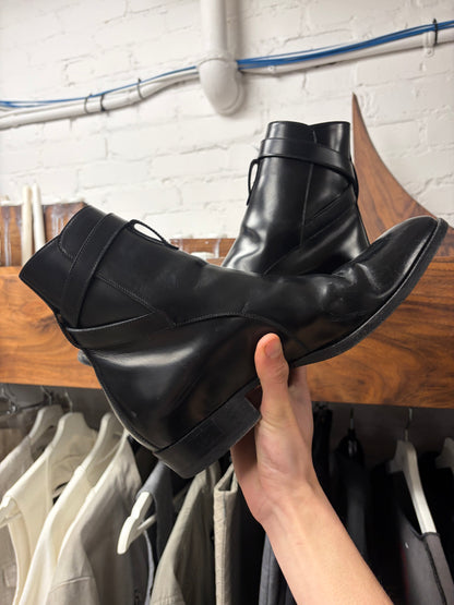 Saint Laurent ‘Jodhpur’ Matte Black Leather Pointed Toe Boots