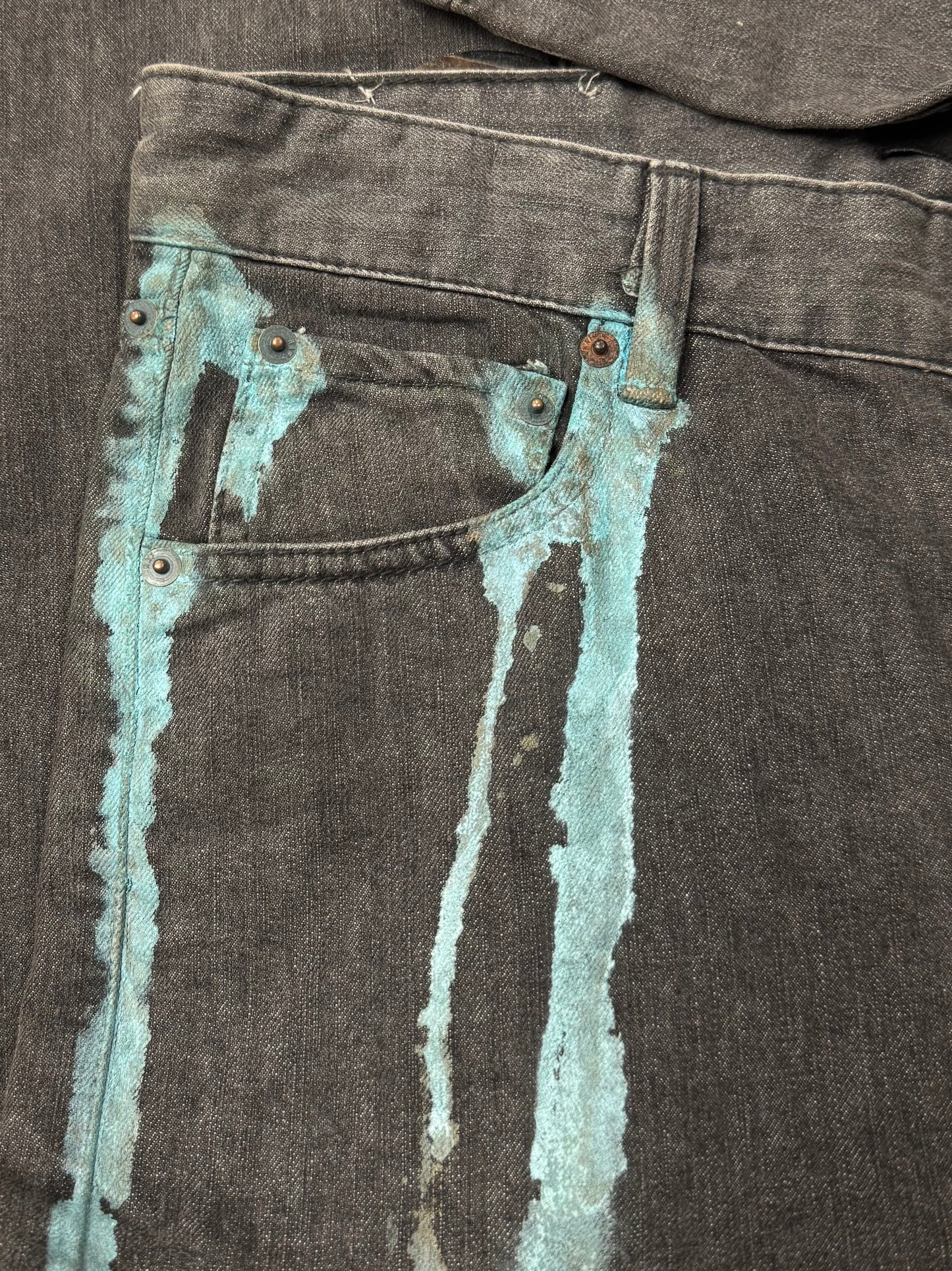 Raf by Raf Simons ‘Paint Drip’ Denim