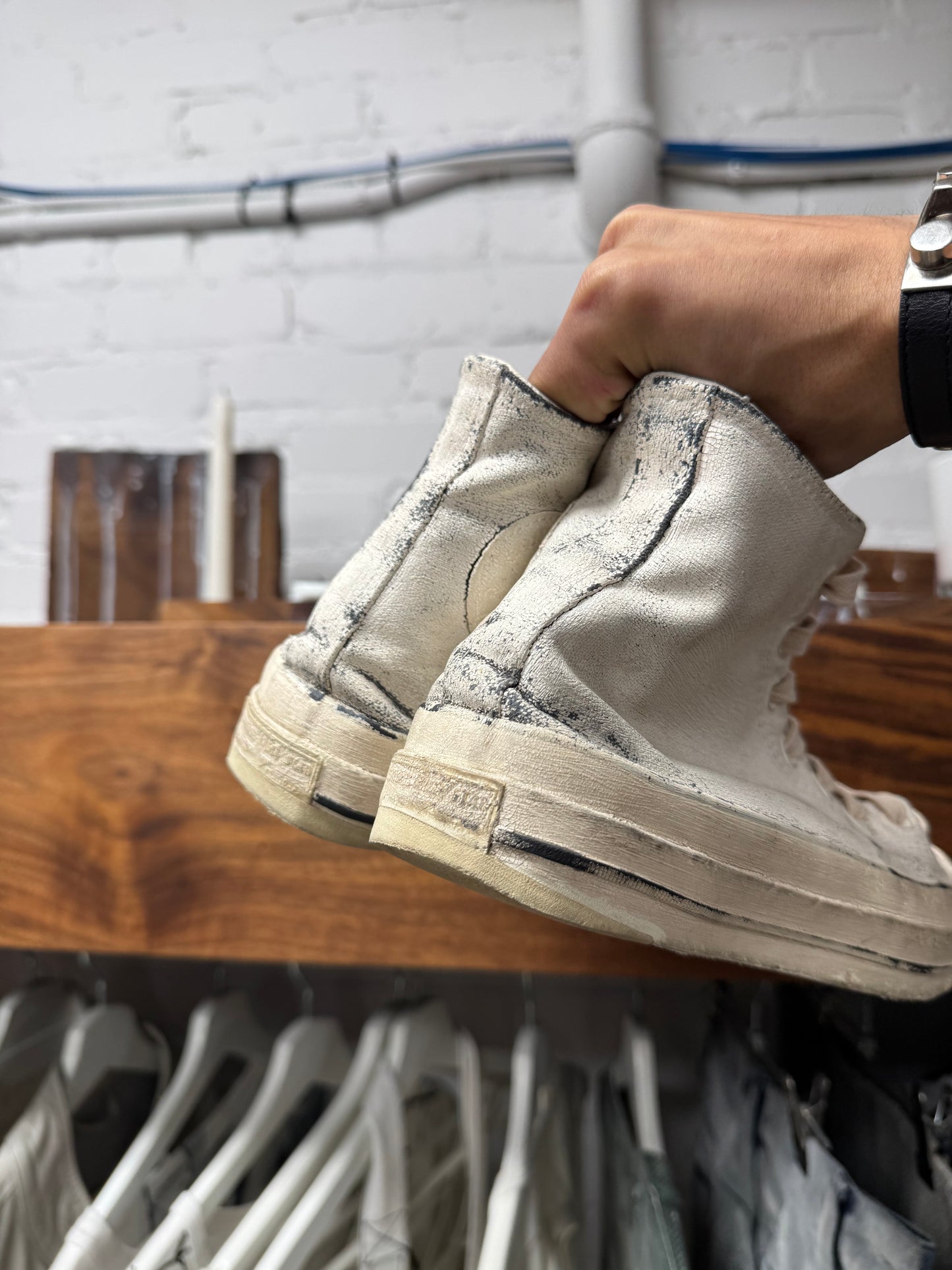 Maison Margiela x Converse ‘Chuck 70’ Paint Crack High Top Sneakers
