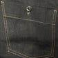Lemaire Contrast Stitch Straight Leg Black Denim