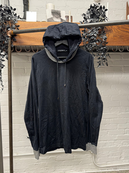 Dolce & Gabbana ‘Double Layered’ Black/Grey Cotton Hoodie