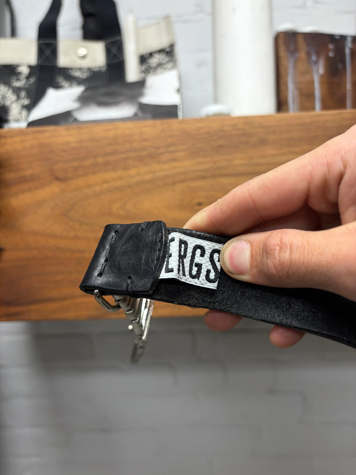 Vintage Dirk Bikkembergs ‘Spell-Out Buckle’ Silver/Black Leather Belt