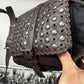 Prada Studded Brown Leather Crossbody Bag