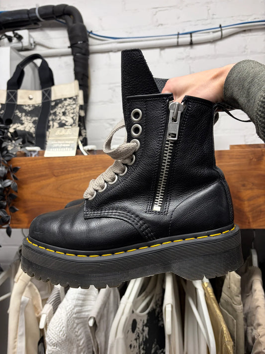 Rick Owens x Doc Martens ‘1460’ Quad Sole Leather Combat Boots