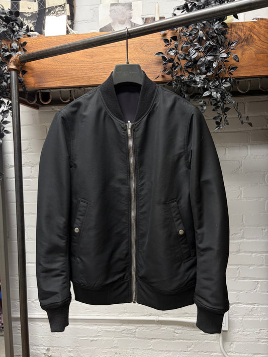 AW2021 Rick Owens ‘Phlegethon’ Black/Plum Reversible Bomber Jacket