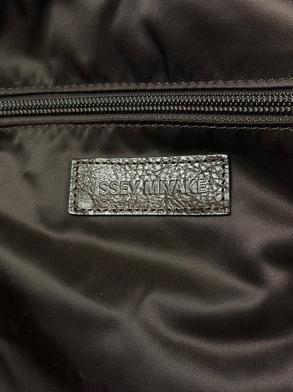 Issey Miyake Ox Blood Red Top Handle Leather Purse