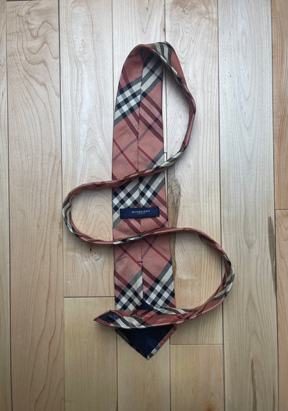 Burberry Pink Nova Check Monogram Tie