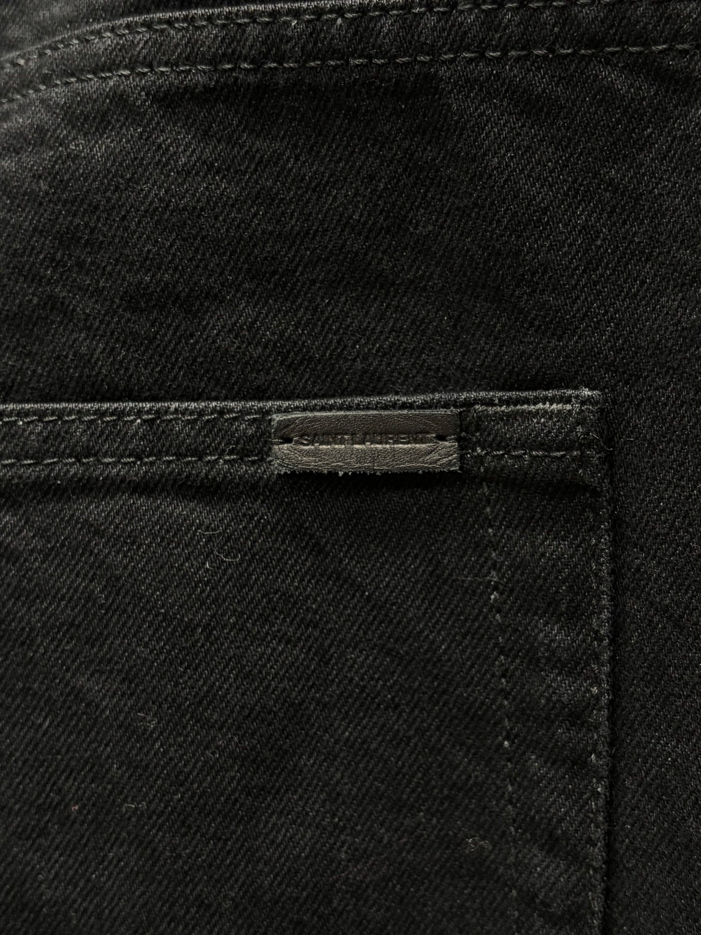 2021 Saint Laurent ‘D27’ Black Straight Cut Denim