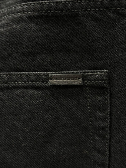 2021 Saint Laurent ‘D27’ Black Straight Cut Denim