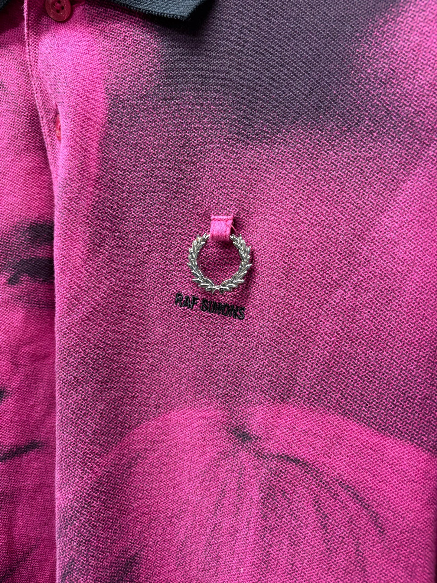 Raf Simons x Fred Perry Pink ‘Portrait’ Polo