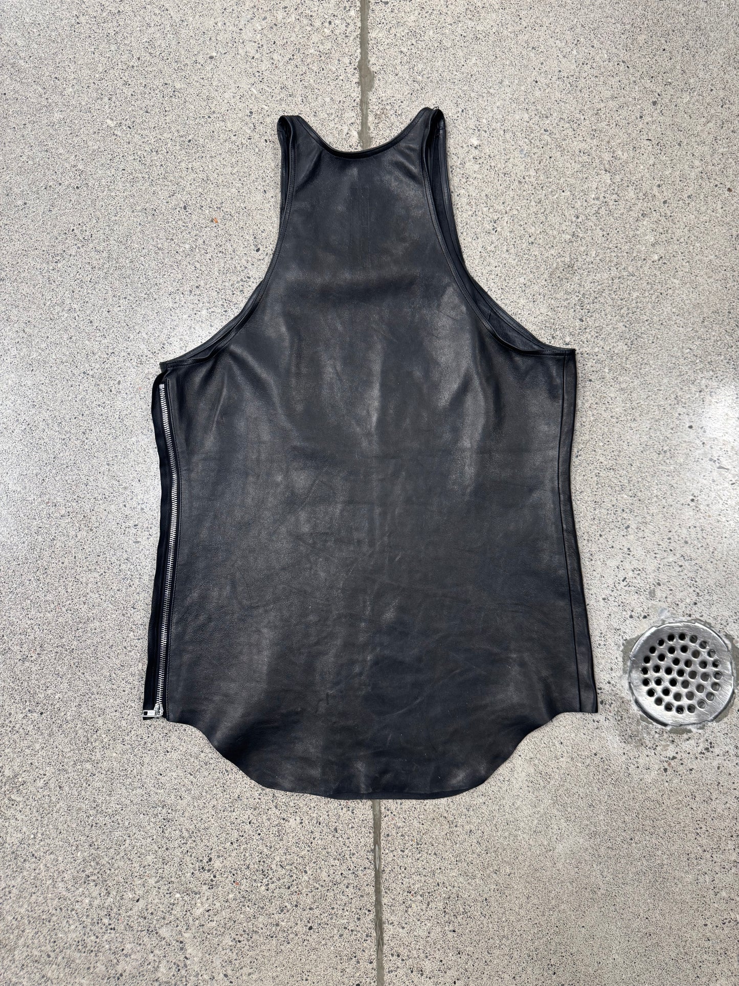 SS2024 Rick Owens ‘Lido’ Lamb Leather Butcher’s Tank Top