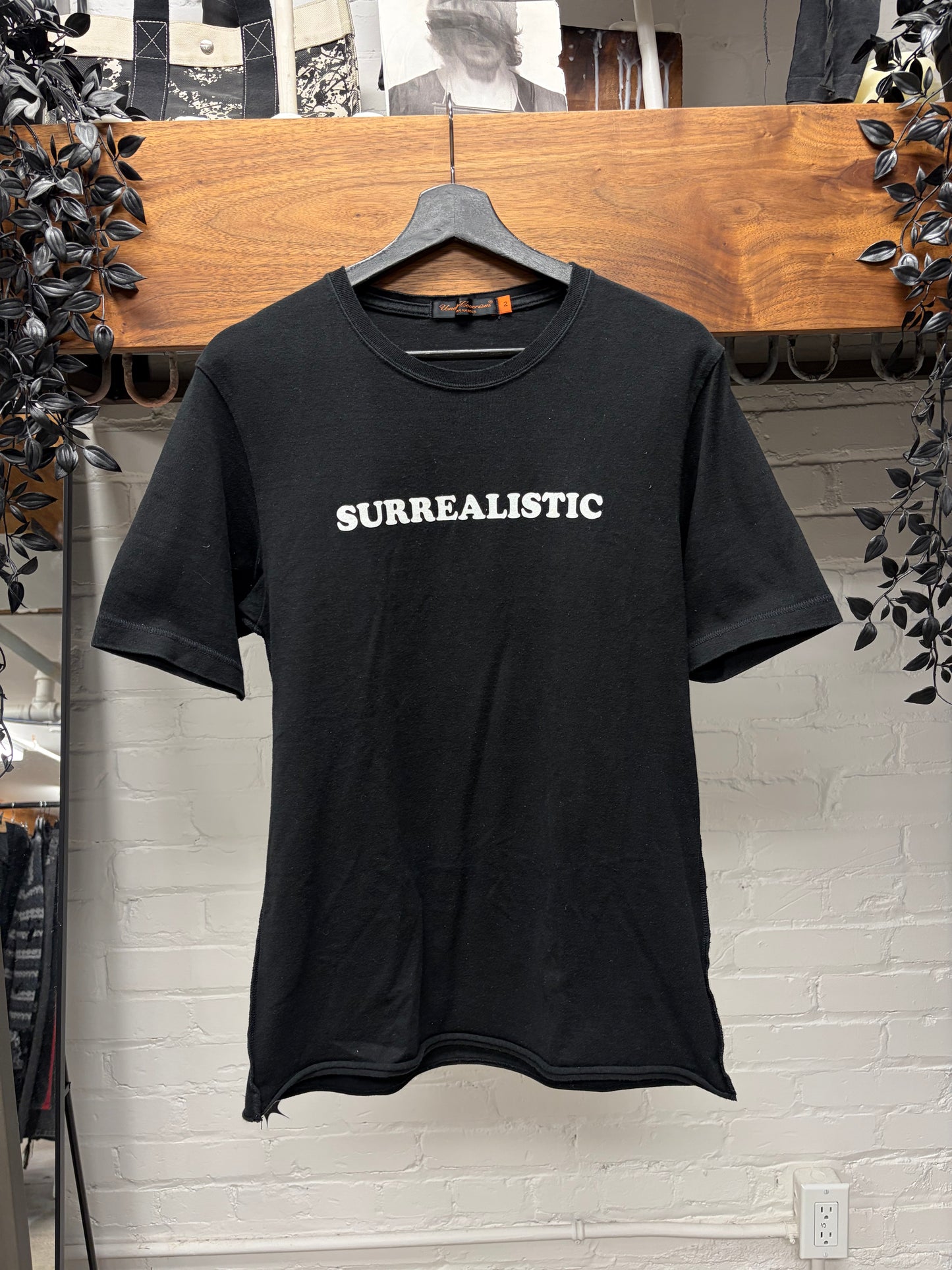 SS2005 Undercover ‘Surrealistic’ Inside Out Seam Black Slogan T-Shirt
