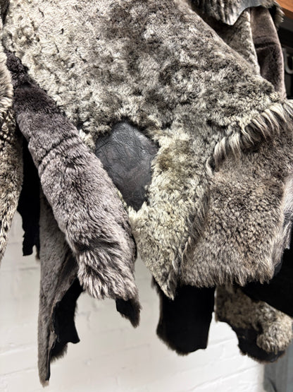 Vintage Gucci Mink Fur/Raw Leather ‘Horn Button’ Jacket With Unfinished Hems