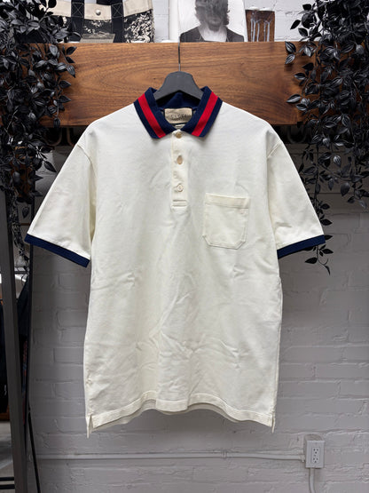2024 Gucci ‘Piqué’ Color Blocked White Polo