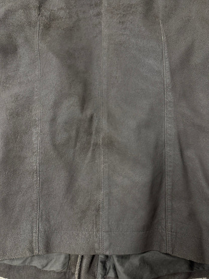 2000s Rick Owens ‘Dust’ Blistered Lambskin Suede Bullet Jacket