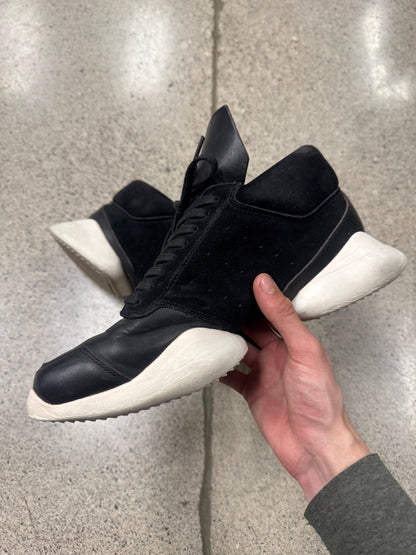 SS2014 Rick Owens x Adidas Black Leather Tech Runners
