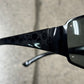 2000s Gucci Black ‘Shield’ Split Bar Sunglasses